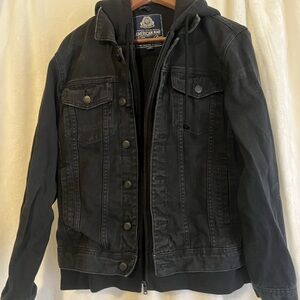 American Rag Charcoal Hooded Jacket for Men